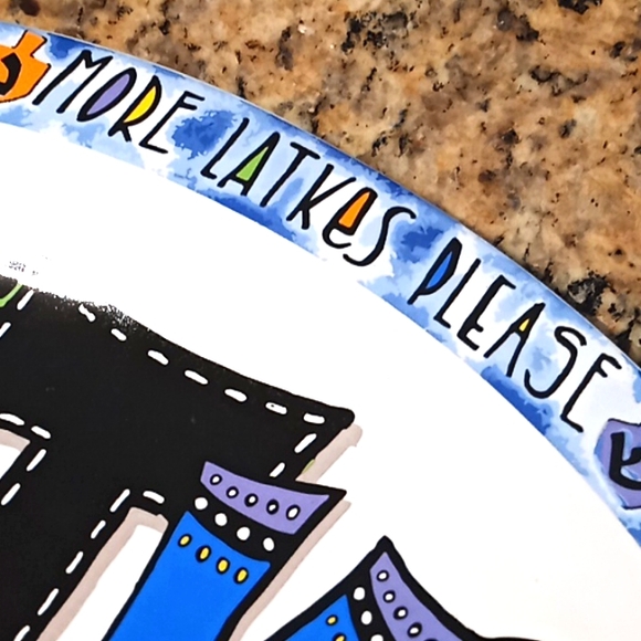 "LATKES" Appetizer Serving Platter. By, Jessica Sporn 2015. Beautiful Colors. - Picture 6 of 15